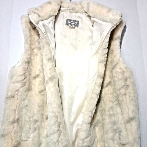 Starfire Size Med Zip up Vest, Very Classy Warm & Cozy Callar Vest. - Picture 8 of 13